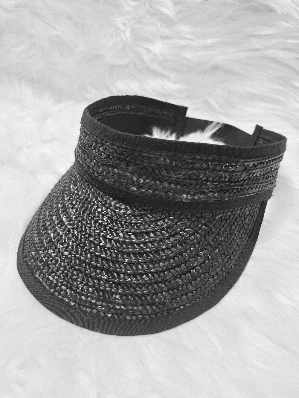 Braided Straw Visor Hat